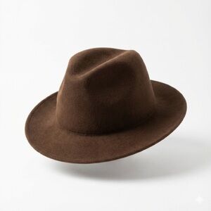 Outback Trading fedora wool felt hat Made in USA brown Large